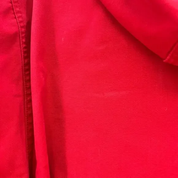 Eddie Bauer Jacket Women's Large Red Plaid Lining Hooded Vintage Preppy Normcore - Picture 6 of 14